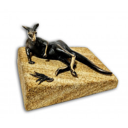 Kangaroo Resting On Sandstone