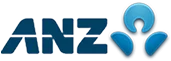 ANZ Bank Logo ANZ Bank logo in blue with three-petal symbol