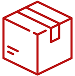Shipping Direct to Recipients Icon Red shipping box icon representing direct delivery to recipients